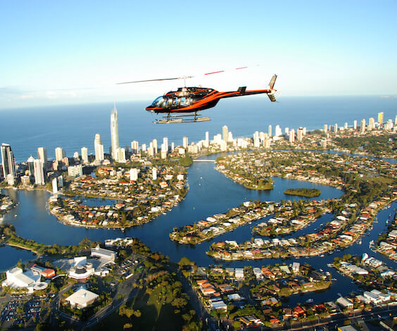 group of bucks gold coast helicopter ride