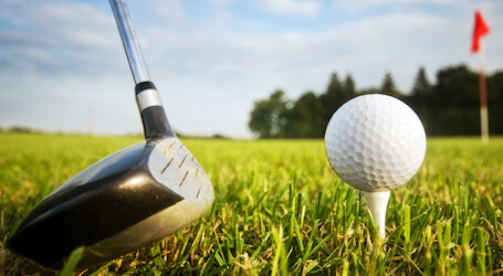 group of bucks playing golf