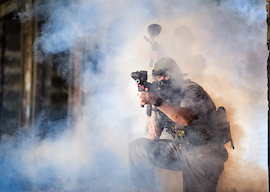 group of bucks playing paintball