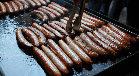 sausages on a bbq