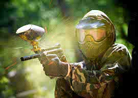 buck playing paintball