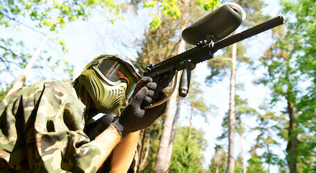 bucks group playing paintball in cairns