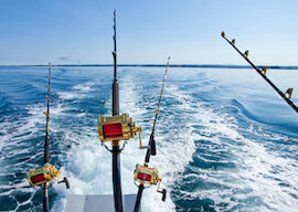 group of bucks on fishing trip