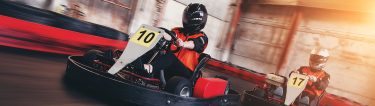 group of bucks racing go karts