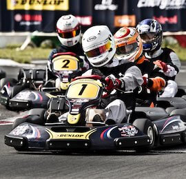 group of bucks in go karts