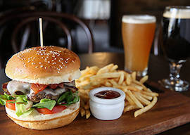 bucks group lunch burger and beer