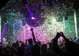 crowd dancing at nightclub