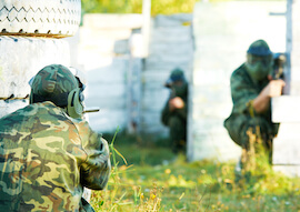 group of bucks playing paintball