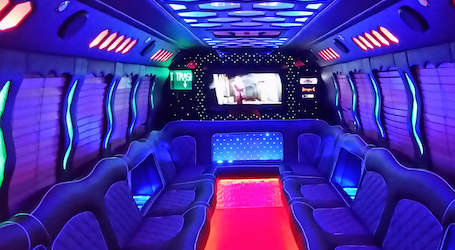 inside of bucks limousine transfer