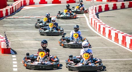 group of bucks racing go kart