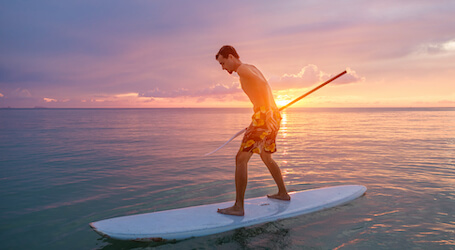 buck stand up paddle boarding in byron bay