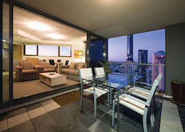 two bedroom balcony apartment in melbourne