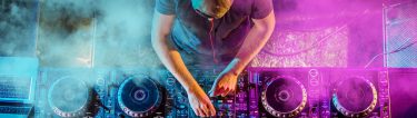 dj playing music at nightclub