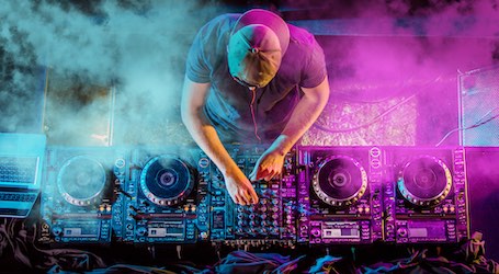 DJ playing at nightclub