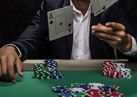 group of bucks playing poker