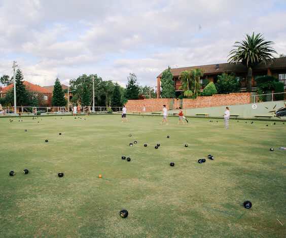 bucks playing lawn bowls