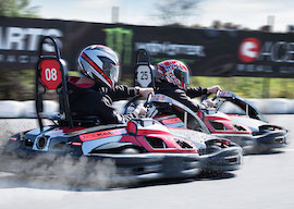 group of bucks racing go kart