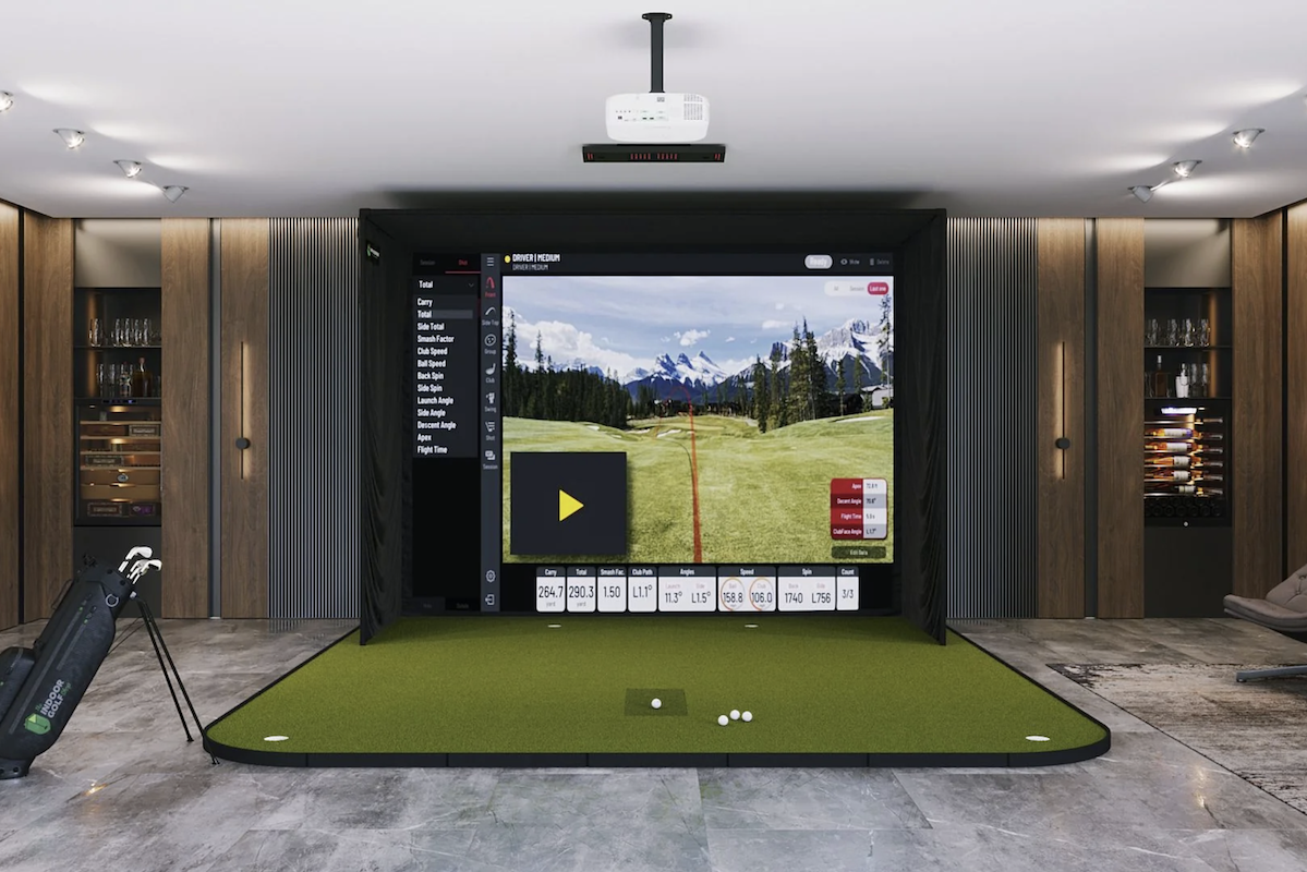 golf simulator set up