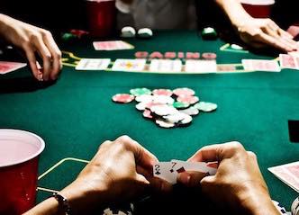 group of bucks playing poker