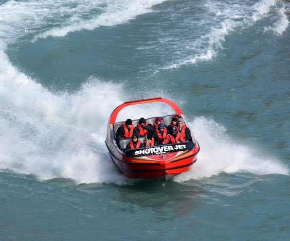 group of bucks jet boating