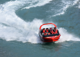 group of bucks jet boating