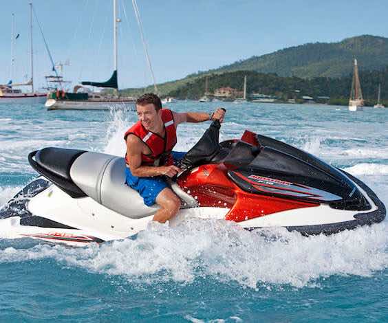 buck riding jet ski