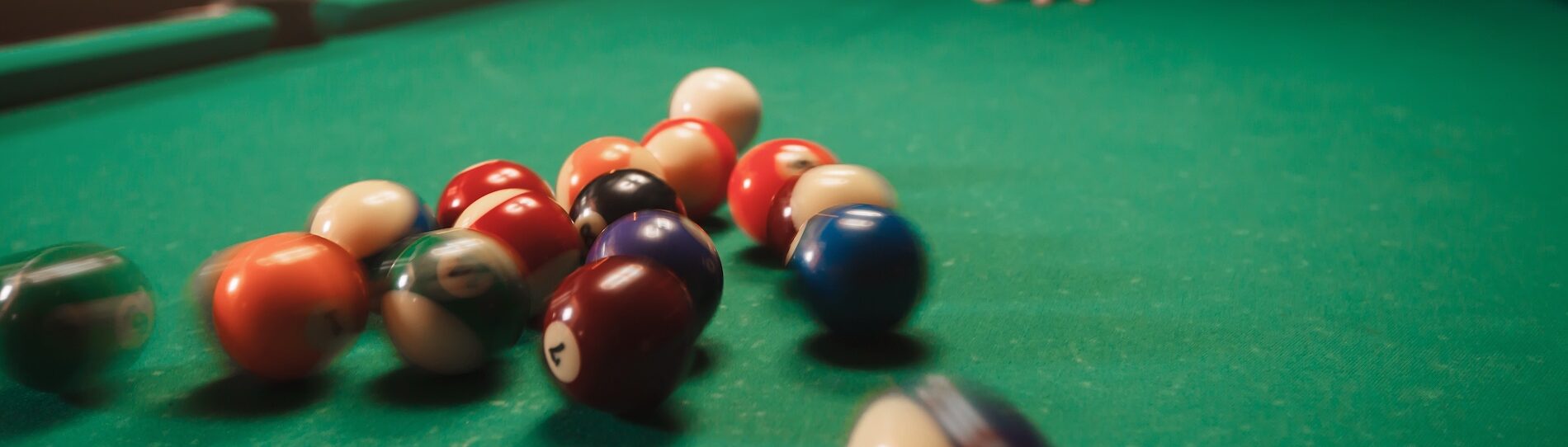 pool table with pool balls