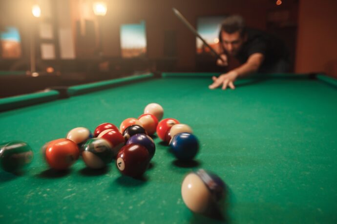 pool table with pool balls