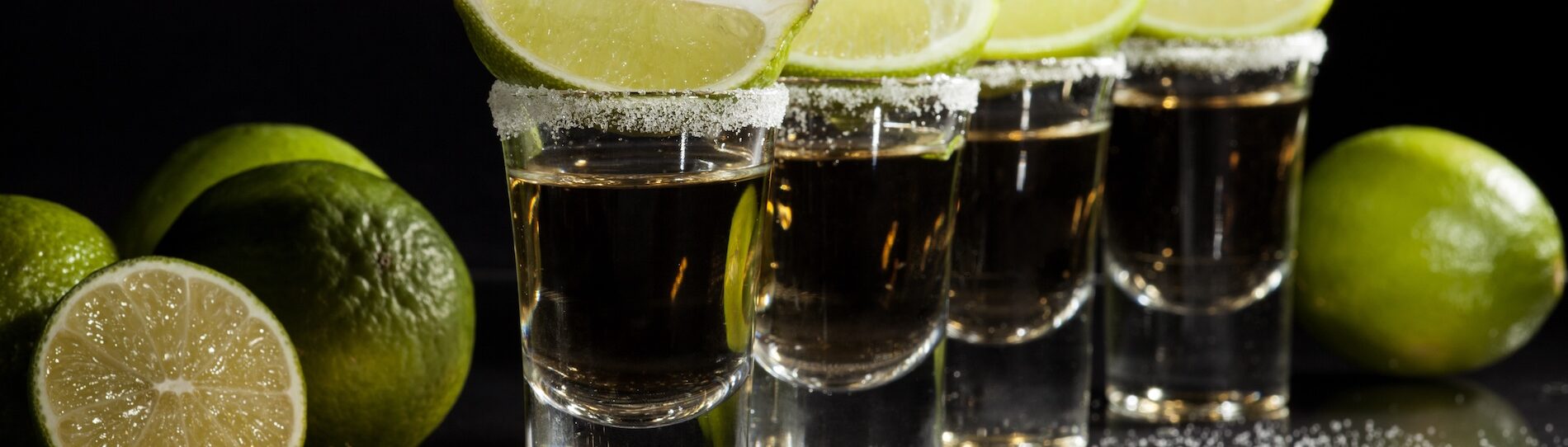 tequila shots with salt and lime