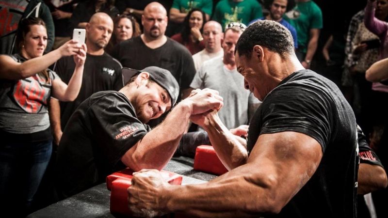 wicked bucks party challenges arm wrestling