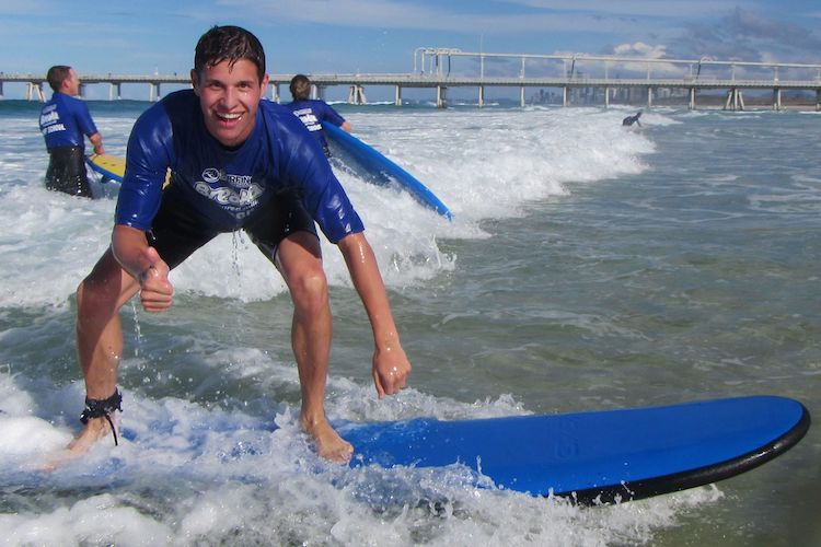 bucks surfing lesson 