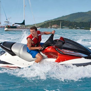 buck riding jet ski in taupo