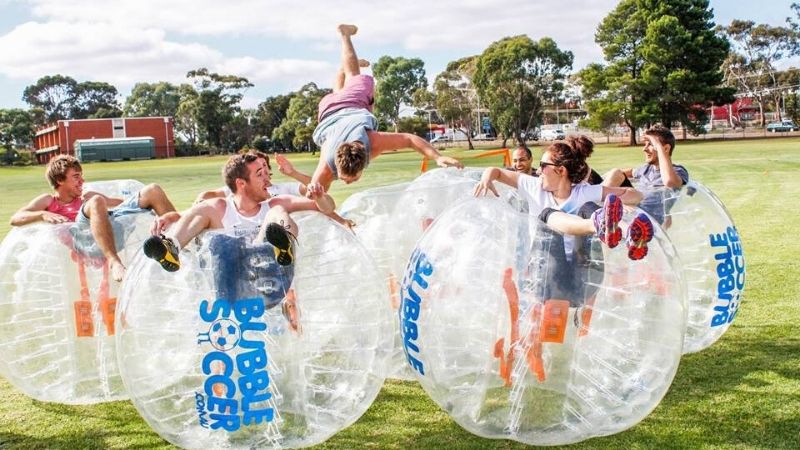 sydney bucks bubble soccer activity